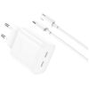 XO L105 ΦΟΡΤΙΣΤΗΣ, 35W, 2 ΘΥΡΕΣ PD, ΜΕ ΚΑΛΩΔΙΟ TYPE-C, ΛΕΥΚΟΣ (NB-Q190A)