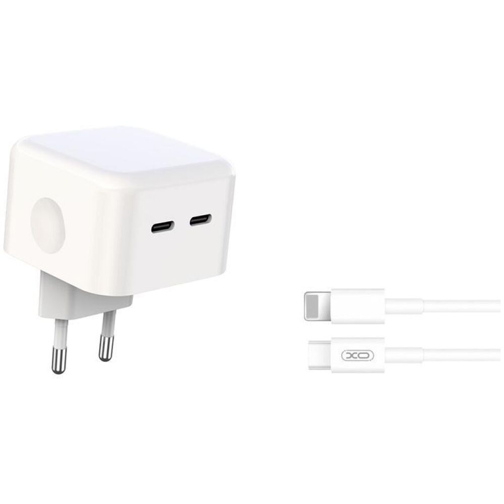 XO L102 ΦΟΡΤΙΣΤΗΣ, 35W, 2 ΘΥΡΕΣ PD, ΜΕ ΚΑΛΩΔΙΟ LIGHTNING (NB113)