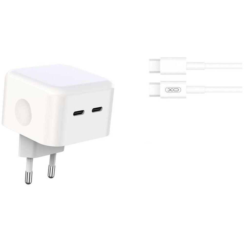 XO L102 ΦΟΡΤΙΣΤΗΣ, 35W, 2 ΘΥΡΕΣ PD, ΜΕ ΚΑΛΩΔΙΟ TYPE-C (NB124)