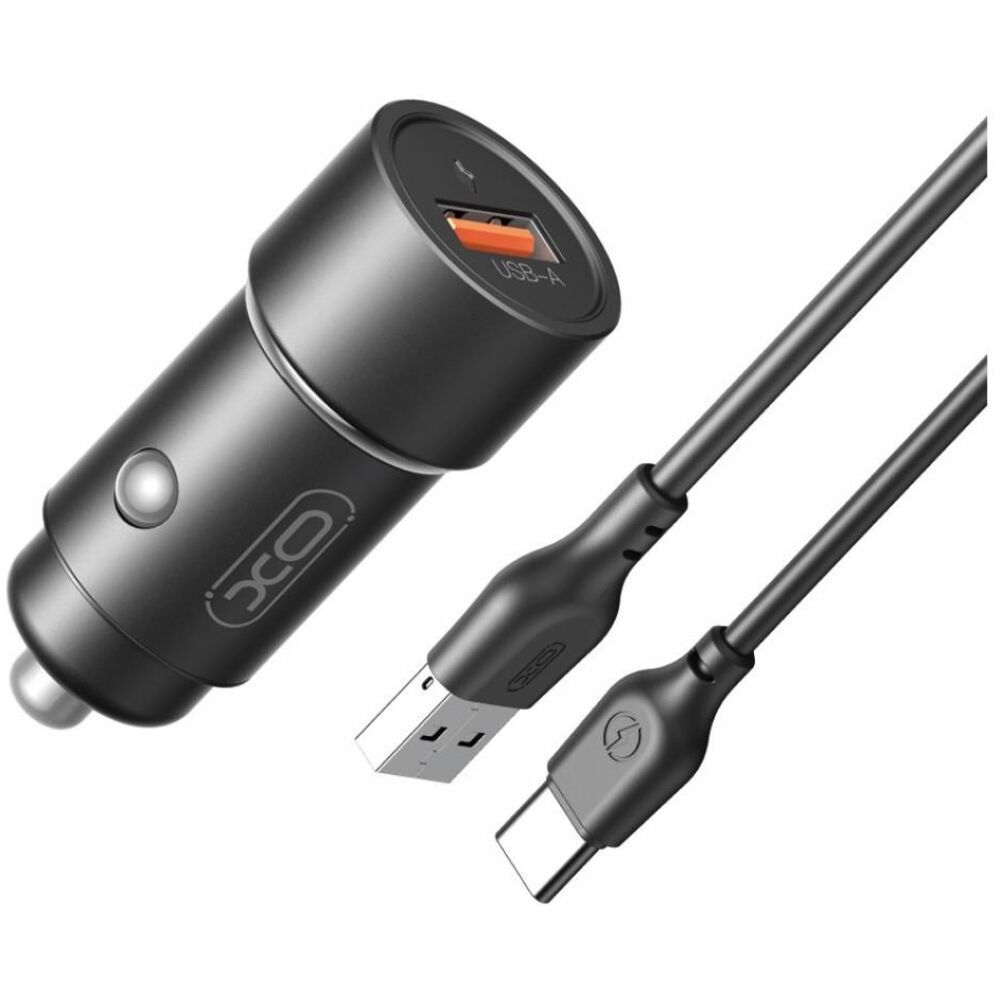 XO CC54 ΦΟΡΤΙΣΤΗΣ ΑΥΤΟΚΙΝΗΤΟΥ USB QC3.0 18W, 1 ΘΥΡΑ ΜΕ ΚΑΛΩΔΙΟ TYPE-C