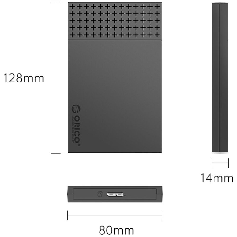 ORICO θήκη για 2.5" SATA HDD/SSD 2526U3-V1, 5Gbps, μαύρη - Image 8