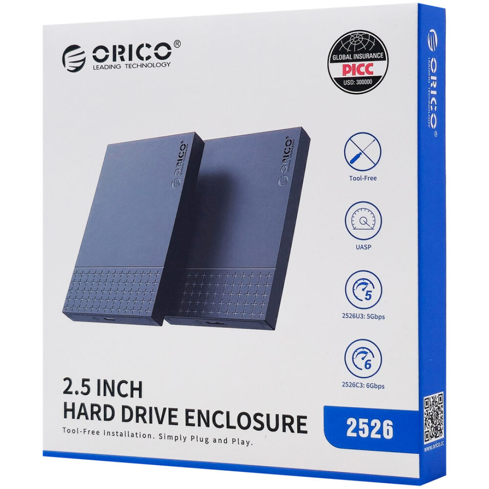 ORICO θήκη για 2.5" SATA HDD/SSD 2526U3-V1, 5Gbps, μαύρη - Image 9