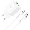 HOCO N28 FOUNDER ΦΟΡΤΙΣΤΗΣ PD20W+QC3.0 ΜΕ ΚΑΛΩΔΙΟ PD ΣΕ LIGHTNING, 2 ΘΥΡΕΣ