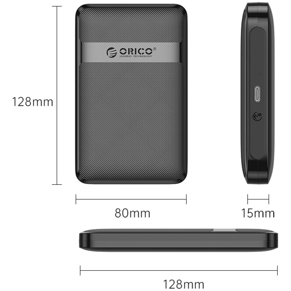 ORICO θήκη για 2.5" SATA HDD/SSD 2577C3-V1, 6Gbps, μαύρη - Image 9