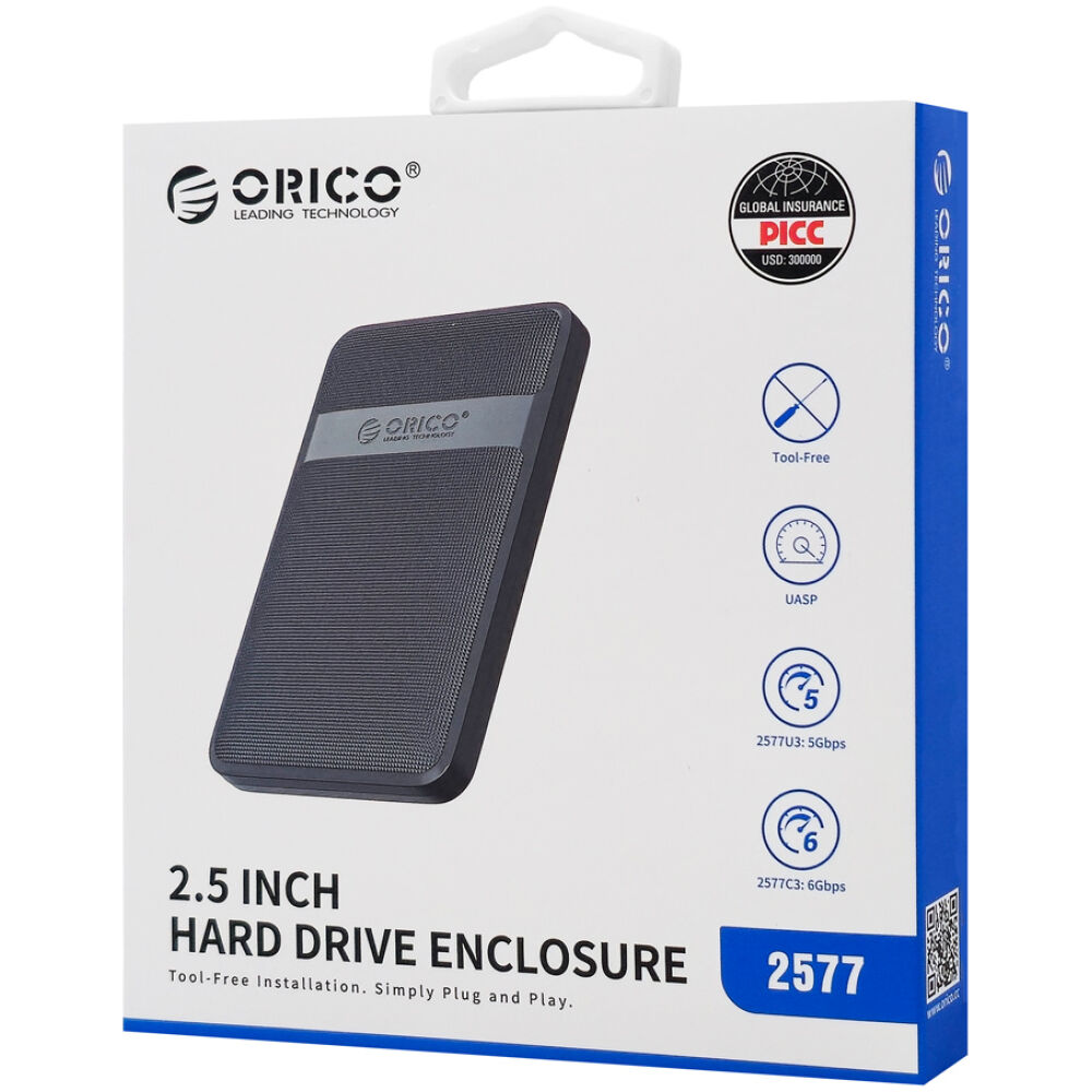 ORICO θήκη για 2.5" SATA HDD/SSD 2577C3-V1, 6Gbps, μαύρη - Image 10