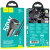 HOCO NZ14B ΦΟΡΤΙΣΤΗΣ ΑΥΤΟΚΙΝΗΤΟΥ TYPE-C ΣΕ LIGHTNING, GUERRERO PD50W , 2 ΘΥΡΕΣ , ΜΑΥΡΟΣ