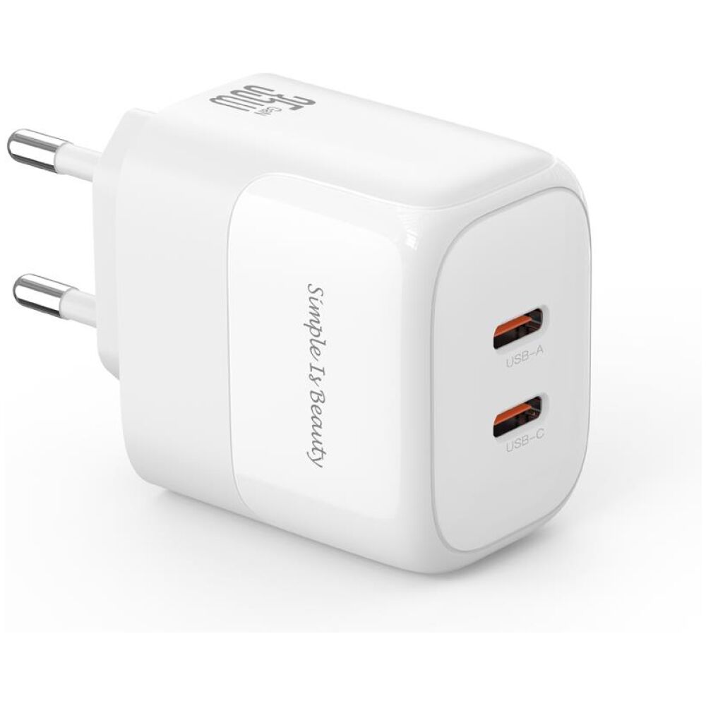 XO L140 GaN NITRIDE ΦΟΡΤΙΣΤΗΣ 35W USB-C , 2 ΘΥΡΕΣ, ΛΕΥΚΟΣ