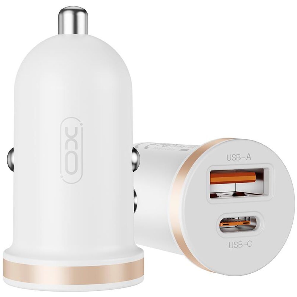 XO CC56 MINI ΦΟΡΤΙΣΤΗΣ ΑΥΤΟΚΙΝΗΤΟΥ, 2 ΘΥΡΕΣ, 30W, ΛΕΥΚΟΣ