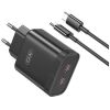 XO L105 ΦΟΡΤΙΣΤΗΣ, 35W, 2 ΘΥΡΕΣ PD, ΜΕ ΚΑΛΩΔΙΟ TYPE-C, ΜΑΥΡΟΣ (NB-Q190A)