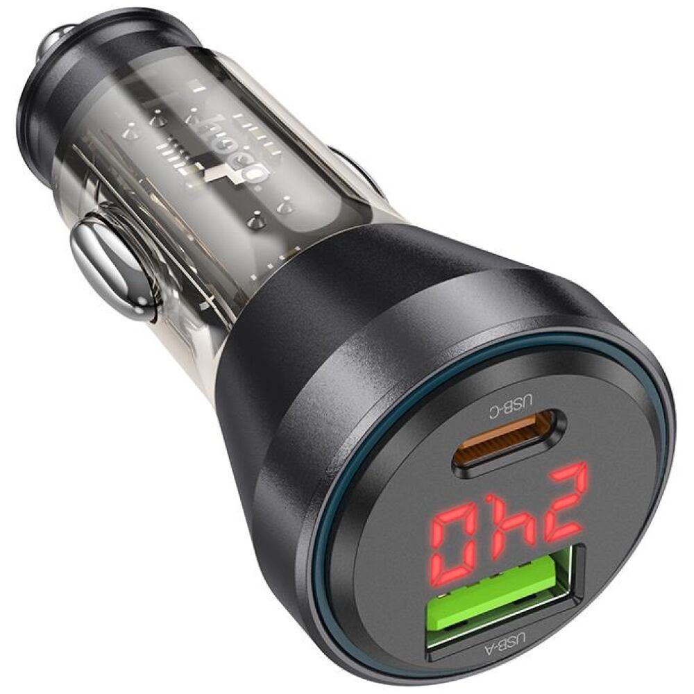 HOCO NZ10 ΦΟΡΤΙΣΤΗΣ ΑΥΤΟΚΙΝΗΤΟΥ HANDY PD45W, 2 ΘΥΡΕΣ , ΜΑΥΡΟΣ