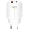 XO L114 ΦΟΡΤΙΣΤΗΣ PD20W/QC18W, ΜΕ ΚΑΛΩΔΙΟ TYPE-C, 1 ΘΥΡΑ USB + 1 ΘΥΡΑ PD, ΛΕΥΚΟΣ