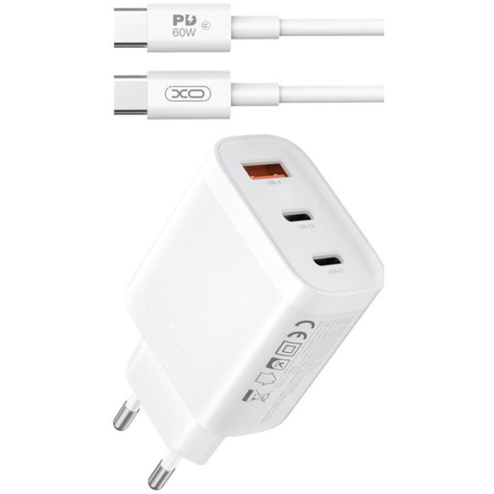 XO L117 ΦΟΡΤΙΣΤΗΣ, 2 ΘΥΡΕΣ PD45W ΚΑΙ 1 ΘΥΡΑ QC3.0 18W, ΜΕ ΚΑΛΩΔΙΟ TYPE-C