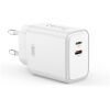 XO L145 ΦΟΡΤΙΣΤΗΣ ΜΕ ΚΑΛΩΔΙΟ LIGHTNING, PD 20W USB-C + LIGHTNING , 2 ΘΥΡΕΣ, ΛΕΥΚΟΣ