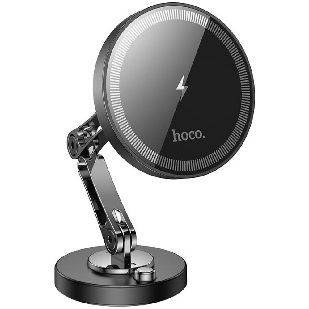 HOCO HW26 JACQUES METAL MAGNETIC ΑΣΥΡΜΑΤΟ ΓΡΗΓΟΡΗΣ ΦΟΡΤΙΣΗΣ CAR HOLDER, ΜΑΥΡΟ-ΓΚΡΙ