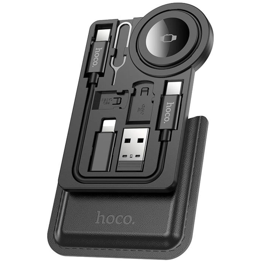 HOCO CW58 MULTIFUNCTIONAL iWATCH ΑΣΥΡΜΑΤΟΣ ΦΟΡΤΙΣΤΗ, ΜΑΥΡΟΣ