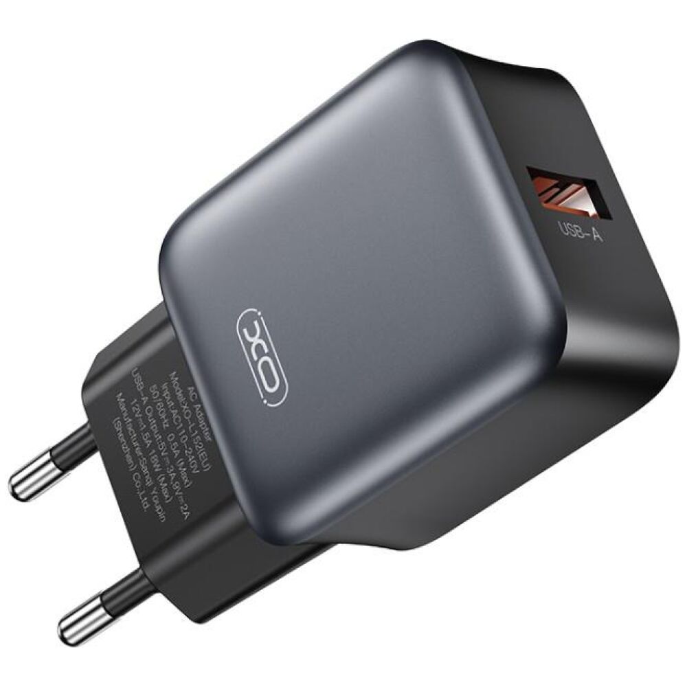 XO L152(EU) ΦΟΡΤΙΣΤΗΣ QC18W 1 ΘΥΡΑ USB-A, ΜΑΥΡΟΣ