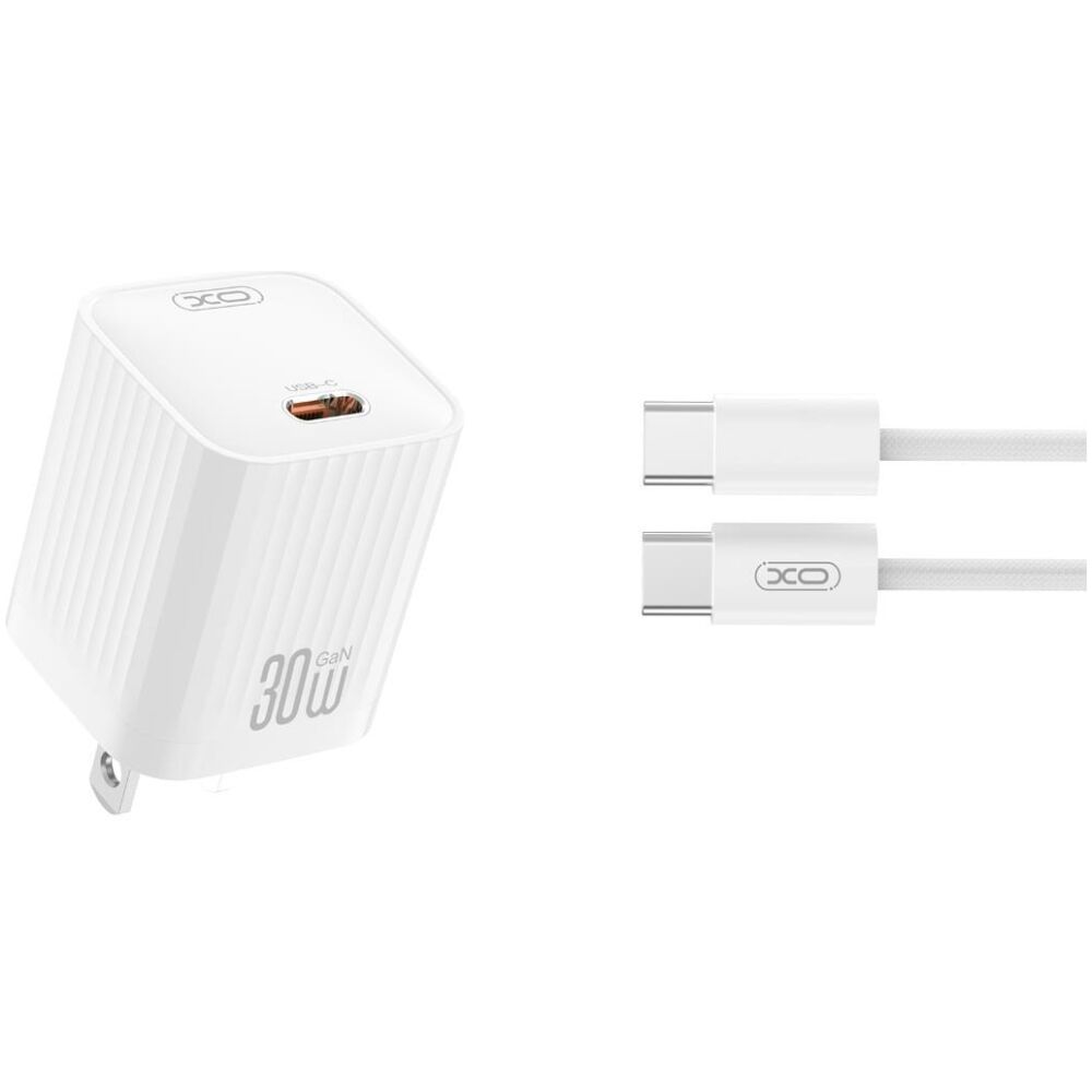 XO L148 ΦΟΡΤΙΣΤΗΣ PD30W, 1 ΘΥΡΑ TYPE-C ΜΕ ΚΑΛΩΔΙΟ TYPE-C, ΛΕΥΚΟΣ