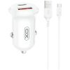 XO CC69 MINI SMART ΦΟΡΤΙΣΤΗΣ ΑΥΤΟΚΙΝΗΤΟΥ, 30W, 1 ΘΥΡΑ PD, 1 ΘΥΡΑ USB, ΜΕ ΚΑΛΩΔΙΟ TYPE-C ΛΕΥΚΟΣ