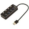 GEMBIRD USB HUB 3.1 ΜΕ ΔΙΑΚΟΠΤΕΣ, 4 PORT, ΜΑΥΡΟ