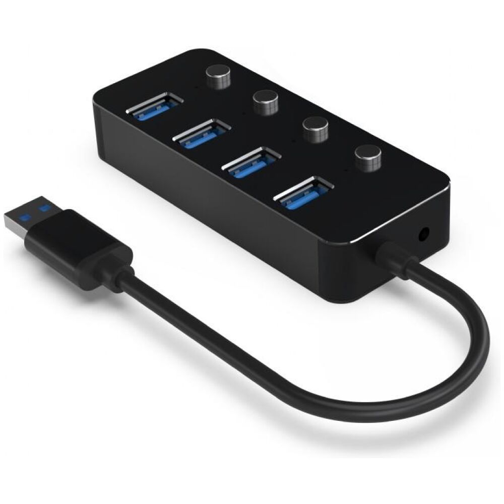 GEMBIRD USB HUB 3.1 ΜΕ ΔΙΑΚΟΠΤΕΣ, 4 PORT, ΜΑΥΡΟ - Image 2