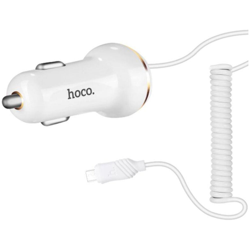 HOCO Z14 SINGLE PORT WITH LIGHTNING CABLE CAR CHARGER ΛΕΥΚΟ - Image 2