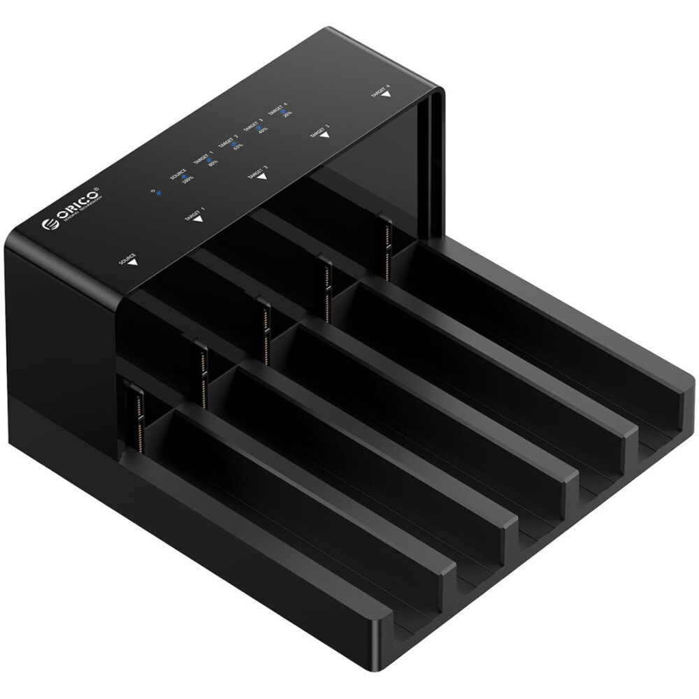 ORICO docking station για 2.5" ή 3.5" SATA HDD/SSD 6558US3-C, 5 θέσεων, 5Gbps, clone function, μαύρο