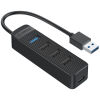 ORICO USB hub TWU32-4A, 4x θυρών, USB 3.0, 5Gbps, USB σύνδεση, μαύρο