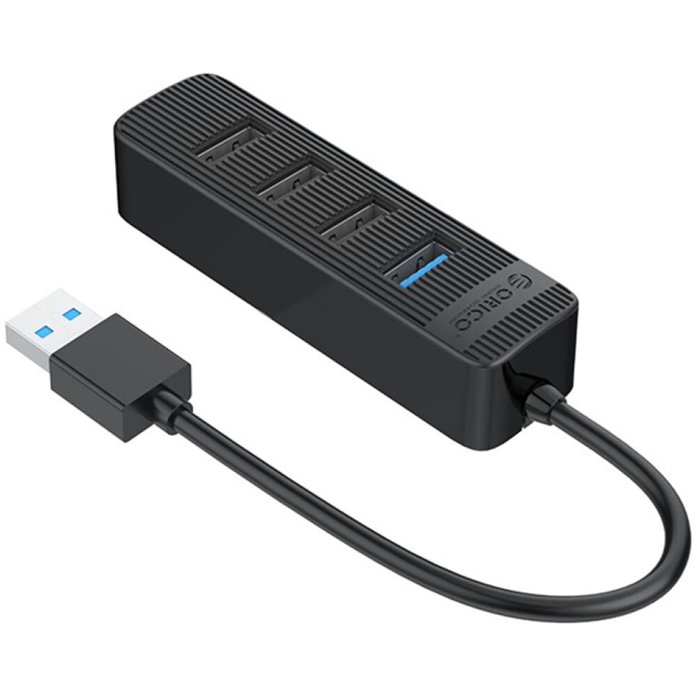 ORICO USB hub TWU32-4A, 4x θυρών, USB 3.0, 5Gbps, USB σύνδεση, μαύρο - Image 4