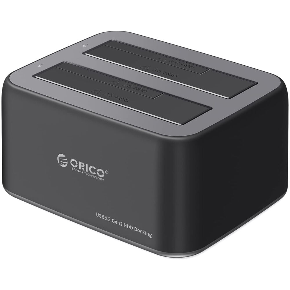 ORICO docking station για 2.5" ή 3.5" SATA HDD/SSD 6829C3-V1, 2 θέσεων, 5Gbps, μαύρο