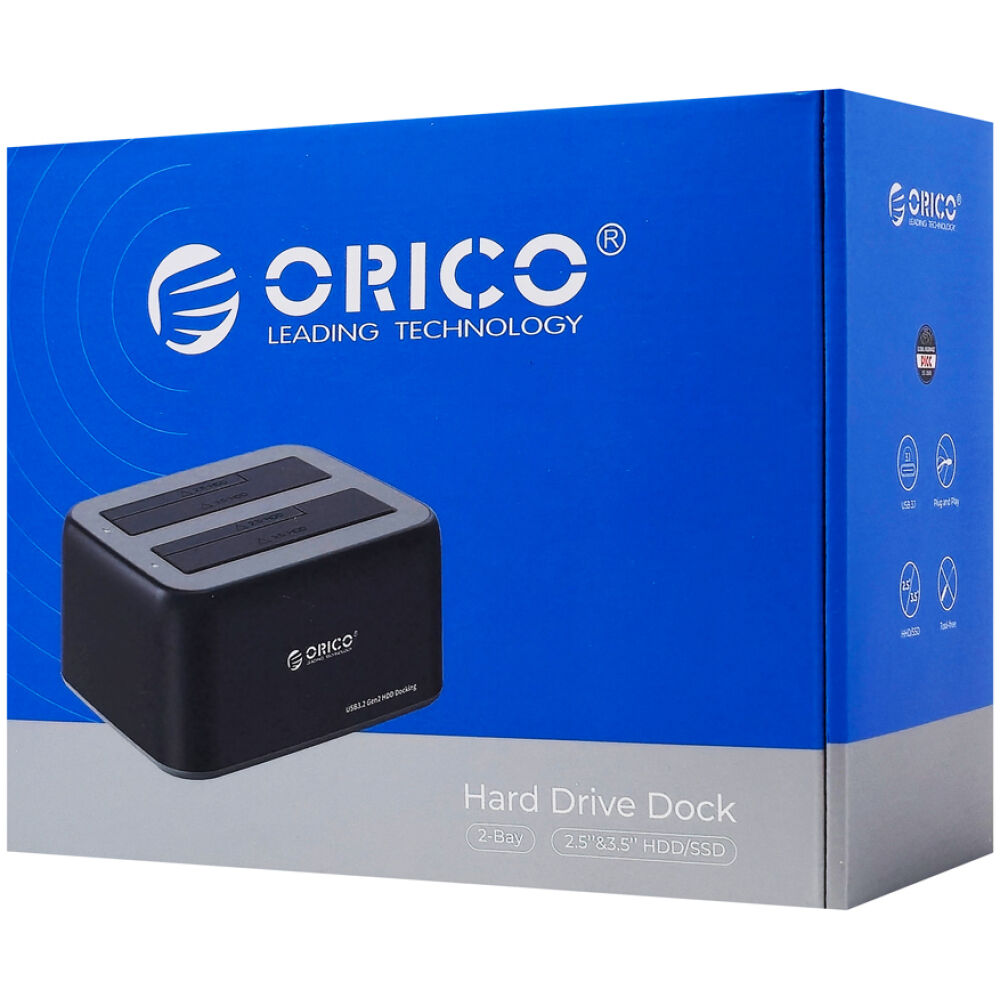 ORICO docking station για 2.5" ή 3.5" SATA HDD/SSD 6829C3-V1, 2 θέσεων, 5Gbps, μαύρο - Image 5