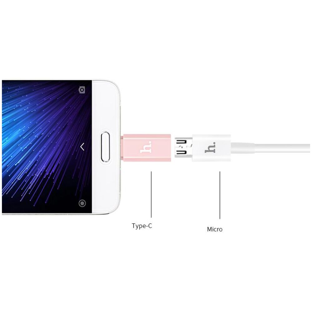 HOCO ΑΝΤΑΠΤΟΡΑΣ TYPE-C TO MICRO USB ΓΙΑ ΦΟΡΤΙΣΗ & ΜΕΤΑΦΟΡΑ ΔΕΔΟΜΕΝΩΝ - Image 2
