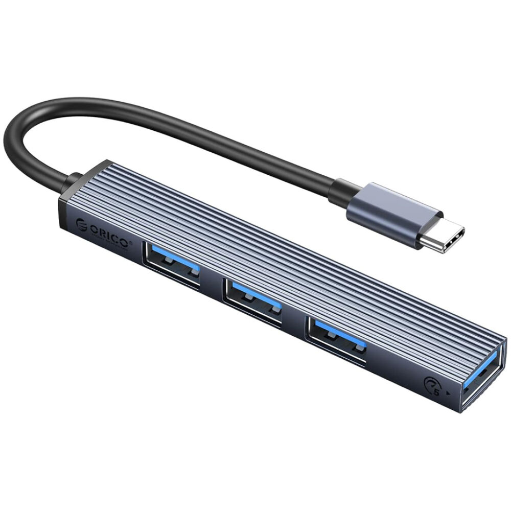 ORICO USB hub AHC2-4A, 4x θυρών, USB 3.0, 5Gbps, USB-C σύνδεση, γκρι