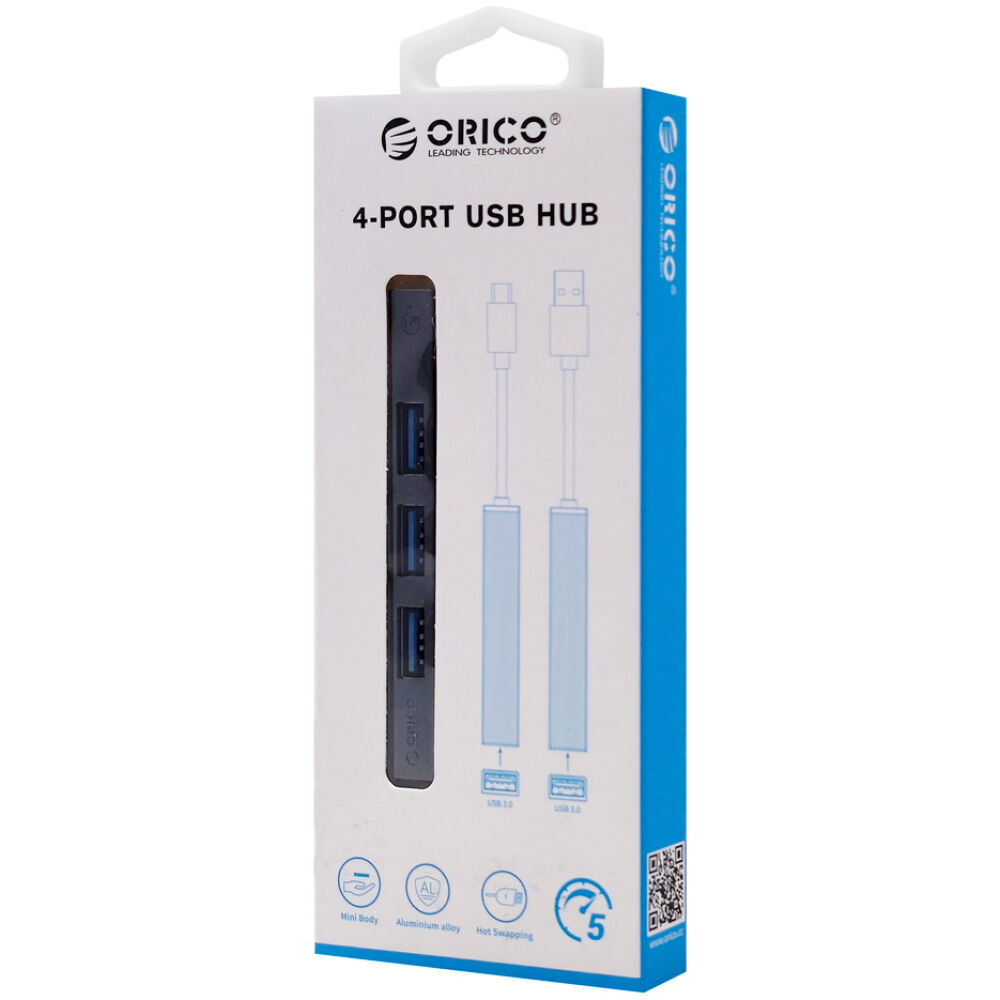 ORICO USB hub AHC2-4A, 4x θυρών, USB 3.0, 5Gbps, USB-C σύνδεση, γκρι - Image 5
