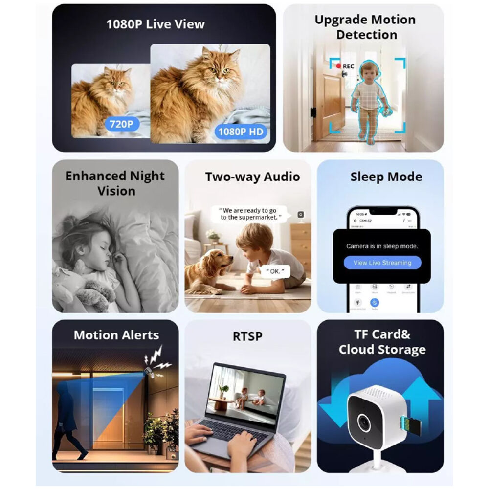 SONOFF smart κάμερα CAM-S2, 2MP, WiFi, SD - Image 5