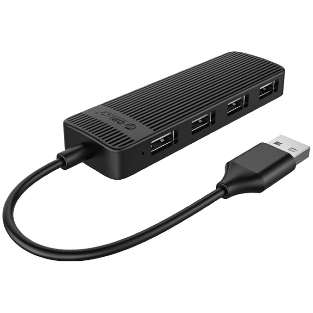 ORICO USB hub FL02, 4x θυρών, USB 2.0, 480Mbps, USB σύνδεση, μαύρο