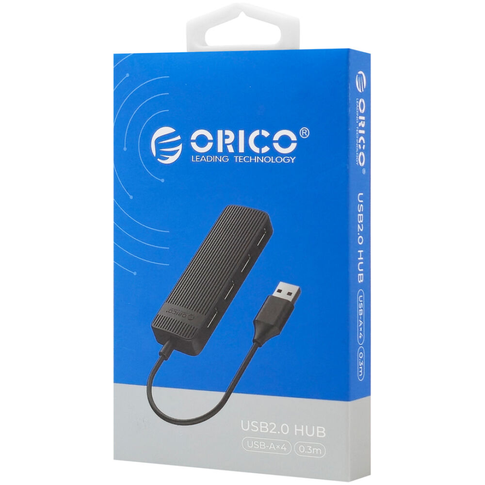 ORICO USB hub FL02, 4x θυρών, USB 2.0, 480Mbps, USB σύνδεση, μαύρο - Image 3
