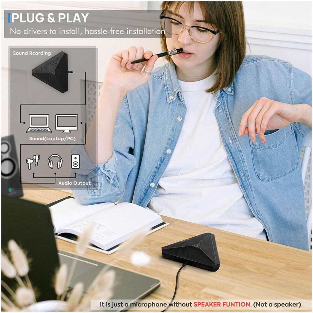 CMTECK επιτραπέζιο μικρόφωνο M001, omnidirectional, USB, μαύρο - Image 2
