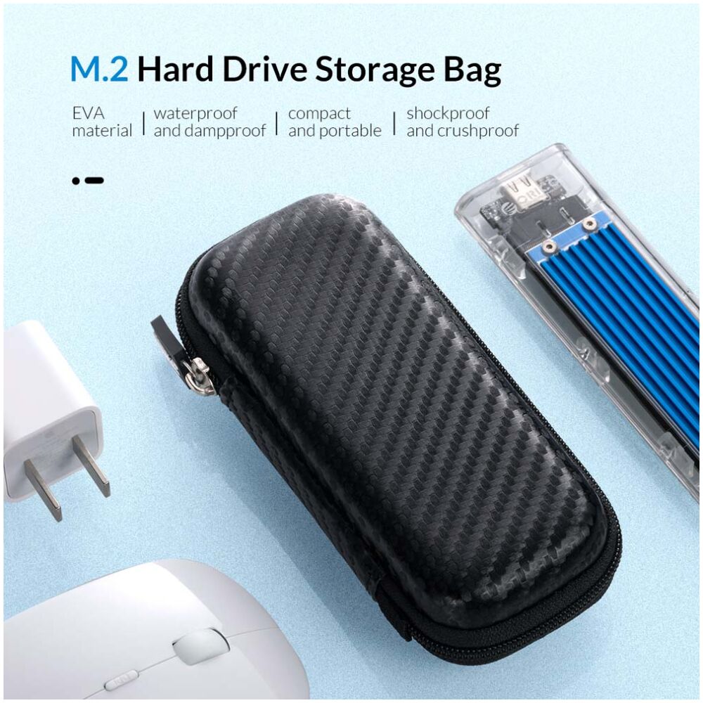 ORICO θήκη προστασίας M2 SSD M2PH01-BK-BP, αδιάβροχη, μαύρη - Image 3