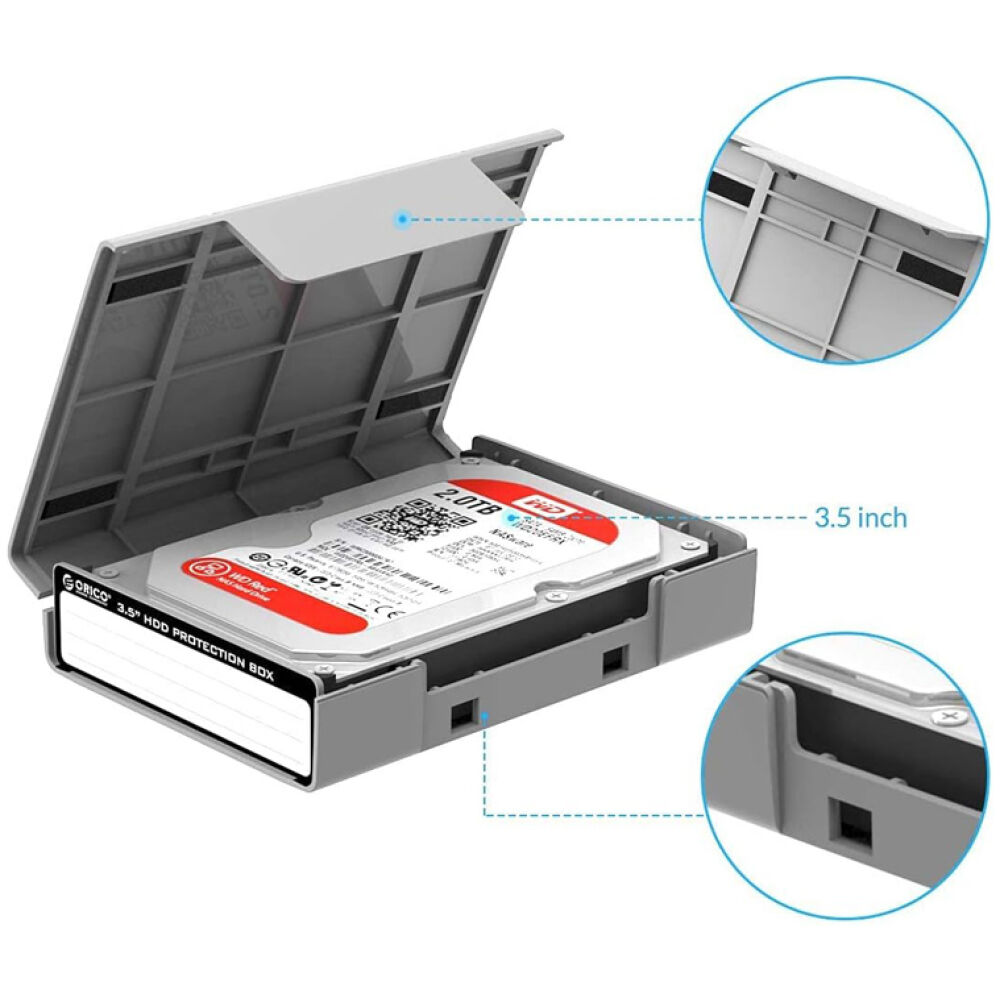 ORICO θήκη προστασίας για 3.5" HDD PHP35-V1, γκρι - Image 3