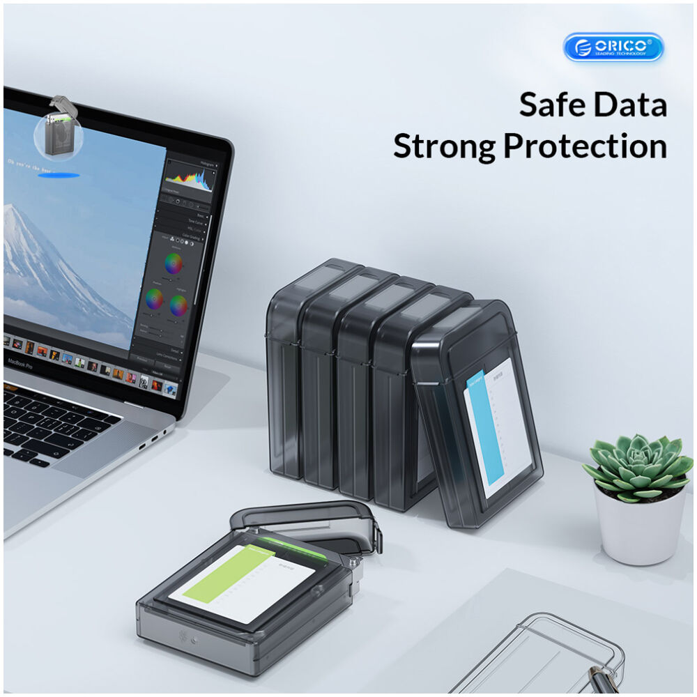 ORICO θήκη προστασίας για 2x 2.5" HDD PPH25, γκρι/διάφανη - Image 2
