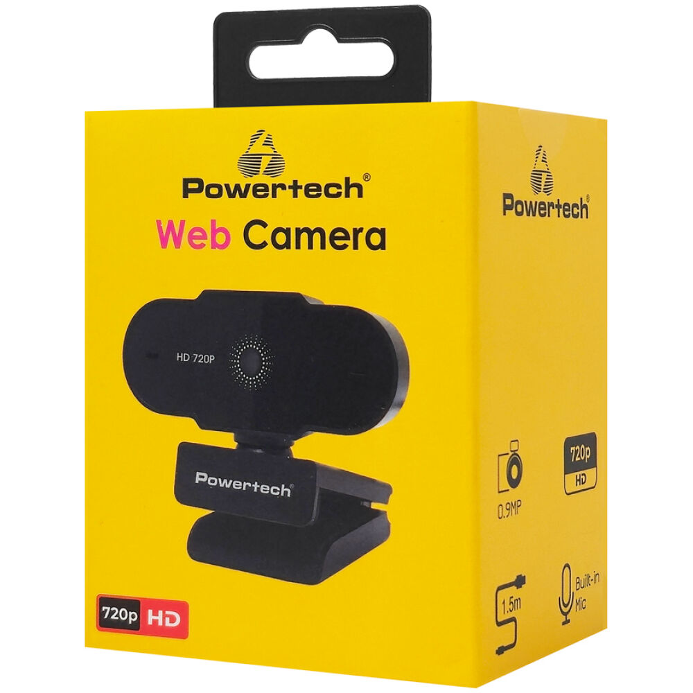 POWERTECH web camera PT-1426, 0.9MP, 720p HD, fixed εστίαση, 1.5m, μαύρη - Image 5