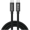 POWERTECH καλώδιο USB-C PTR-0165, USB4, 240W, 40Gbps, 8K/60Hz, 1m, μαύρο