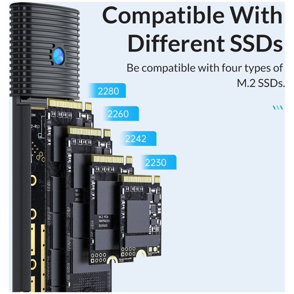 ORICO θήκη για Μ.2 NVMe SSD PWM2-G2-BK-EP, 10Gbps, έως 4TB, μαύρη - Image 5