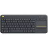 Logitech K400 Plus Ασύρματο Πληκτρολόγιο με Touchpad Αγγλικό US Black (920-007145) (LOGK400)
