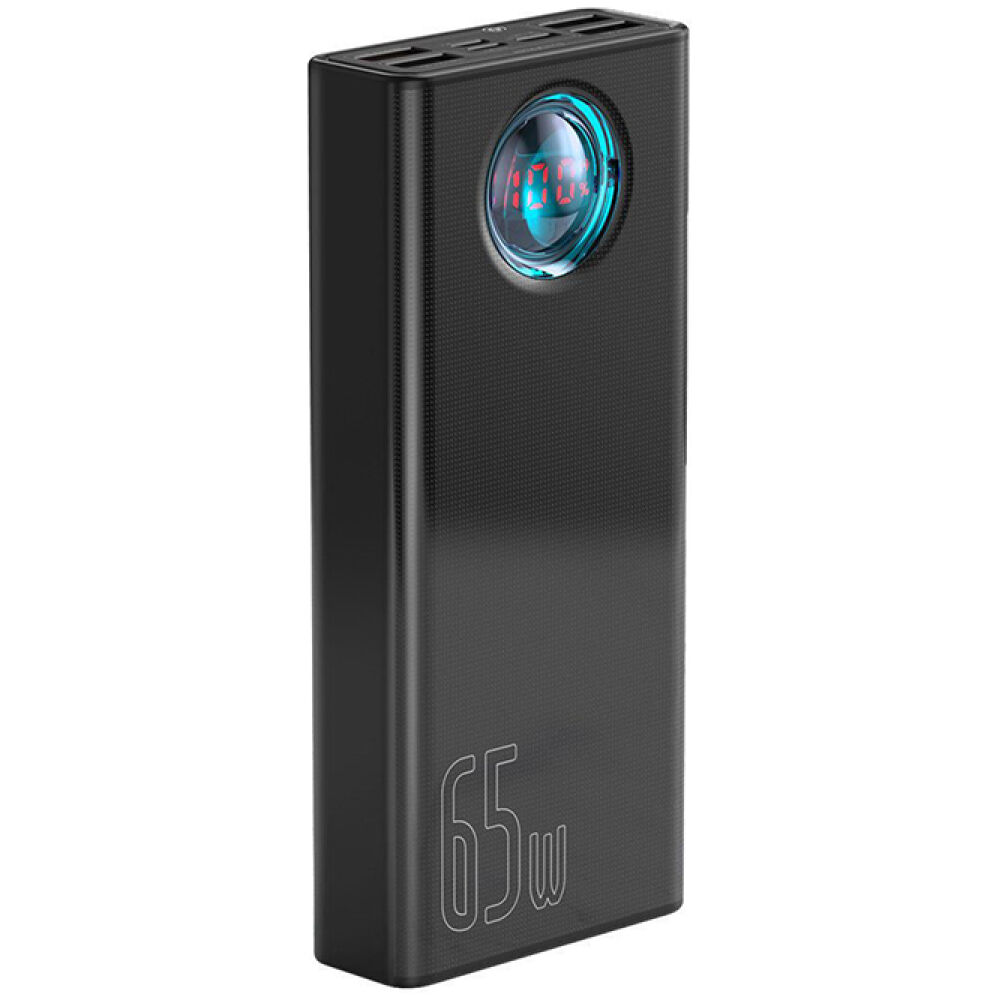 Baseus Amblight Overseas Edition Power Bank 30000mAh 65W με 4 Θύρες USB-A και Θύρα USB-C Power Delivery Μαύρο (PPLG000101) (BASPPLG000101)