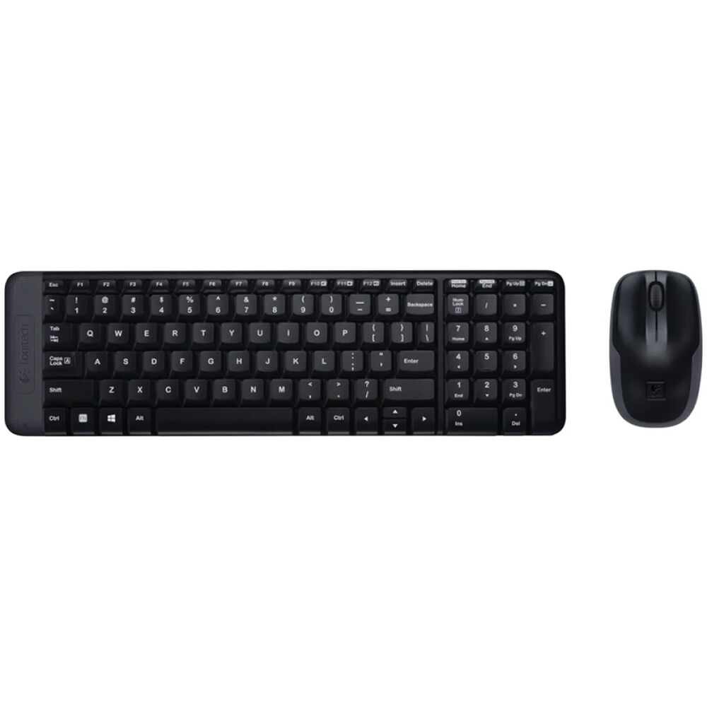 Logitech MK220 Desktop Combo US (Black, Wireless) (LOGMK220US)