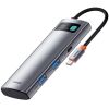 Baseus Metal Gleam USB-C Docking Station με HDMI 4K PD Γκρι (WKWG020113) (BASWKWG020113)