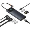 Baseus Docking Station 10σε1 USB-C σε 2xHDMI 3xUSB-A USB-C RJ45 SD/TF PD Μαύρο (B00061800123-00) (BASB00061800123-00)