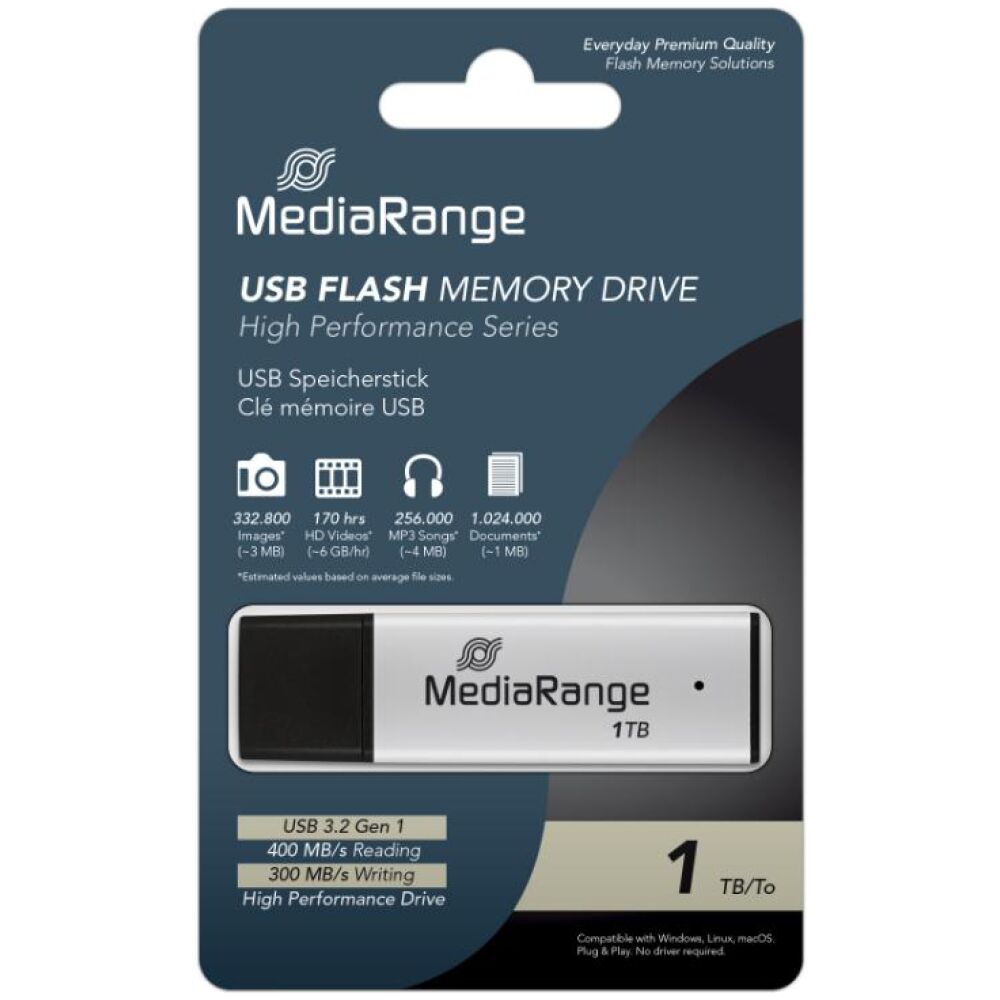 MediaRange USB 3.2 Gen1 high performance flash drive 1TB (MR1905-1)