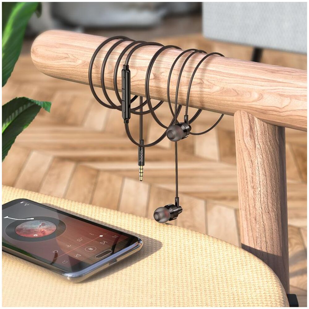 HOCO M90 ΑΚΟΥΣΤΙΚΑ DELIGHT WIRE-CONTROLLED, BLACK SHADOW, 3.5MM - Image 4